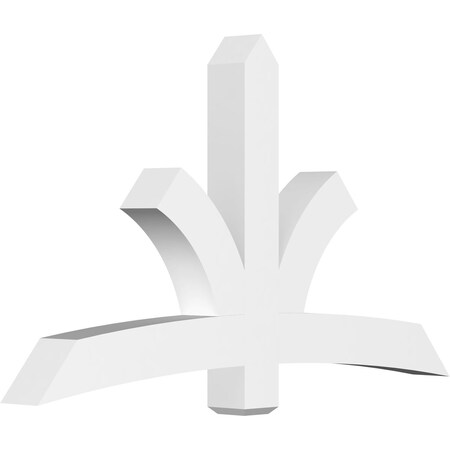 Ekena Millwork Davenport Architectural Grade PVC Gable Bracket, 72"W x 42"H x 6"D x 6"F, 14/12 Pitch GBP072X42X0606DAV00